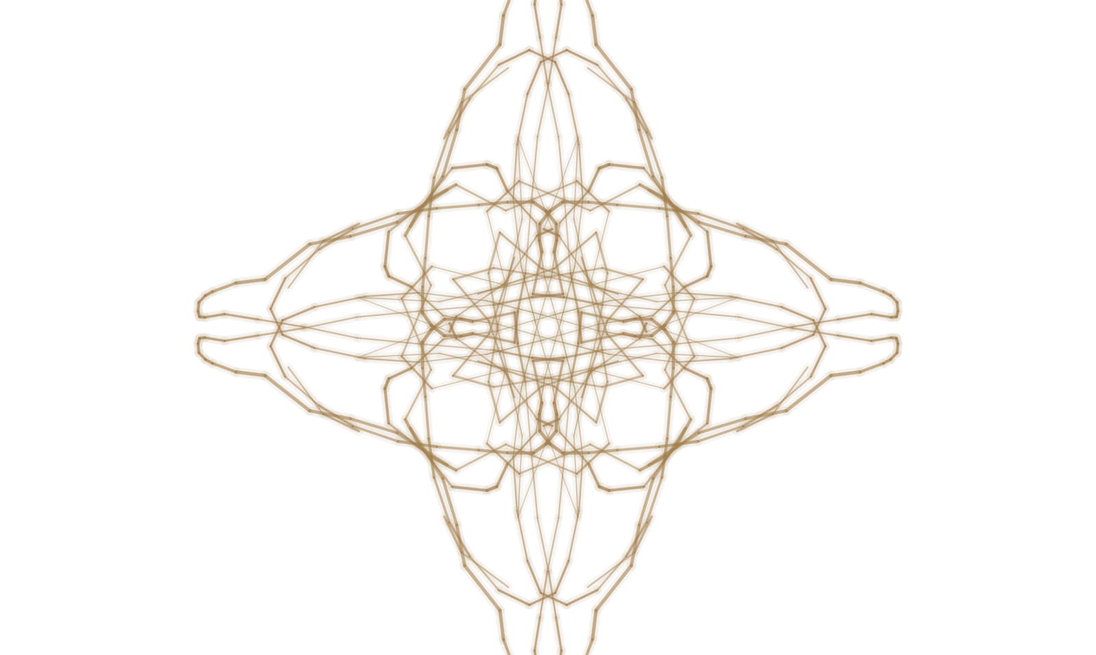 Clarion output, gold four-pointed star on black